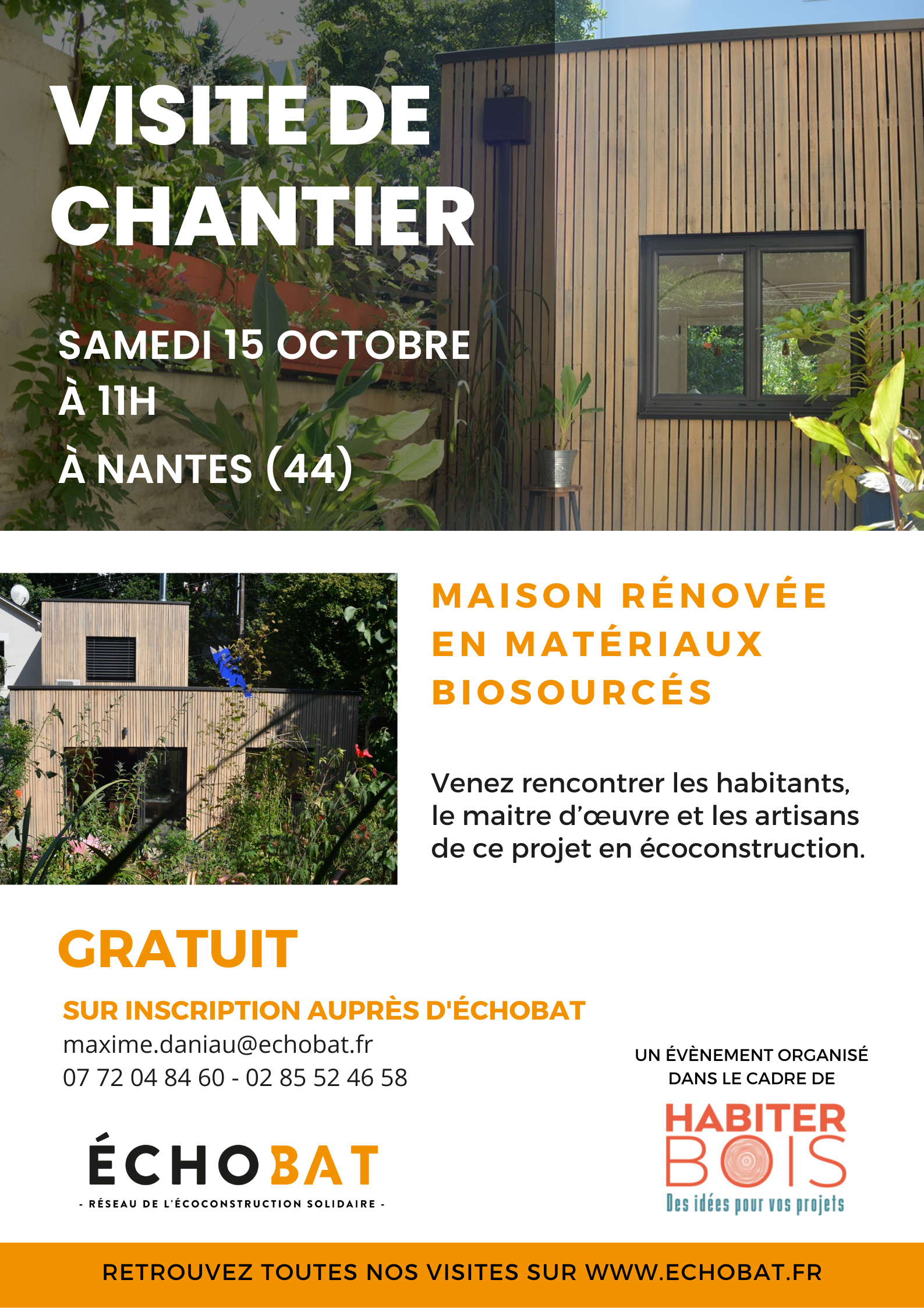 Habiter Bois - Visite de chantier ÉCHOBAT à Nantes
